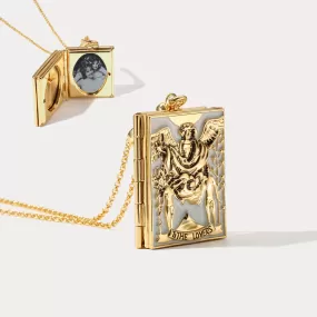 Tarot Locket Necklace-The Lovers