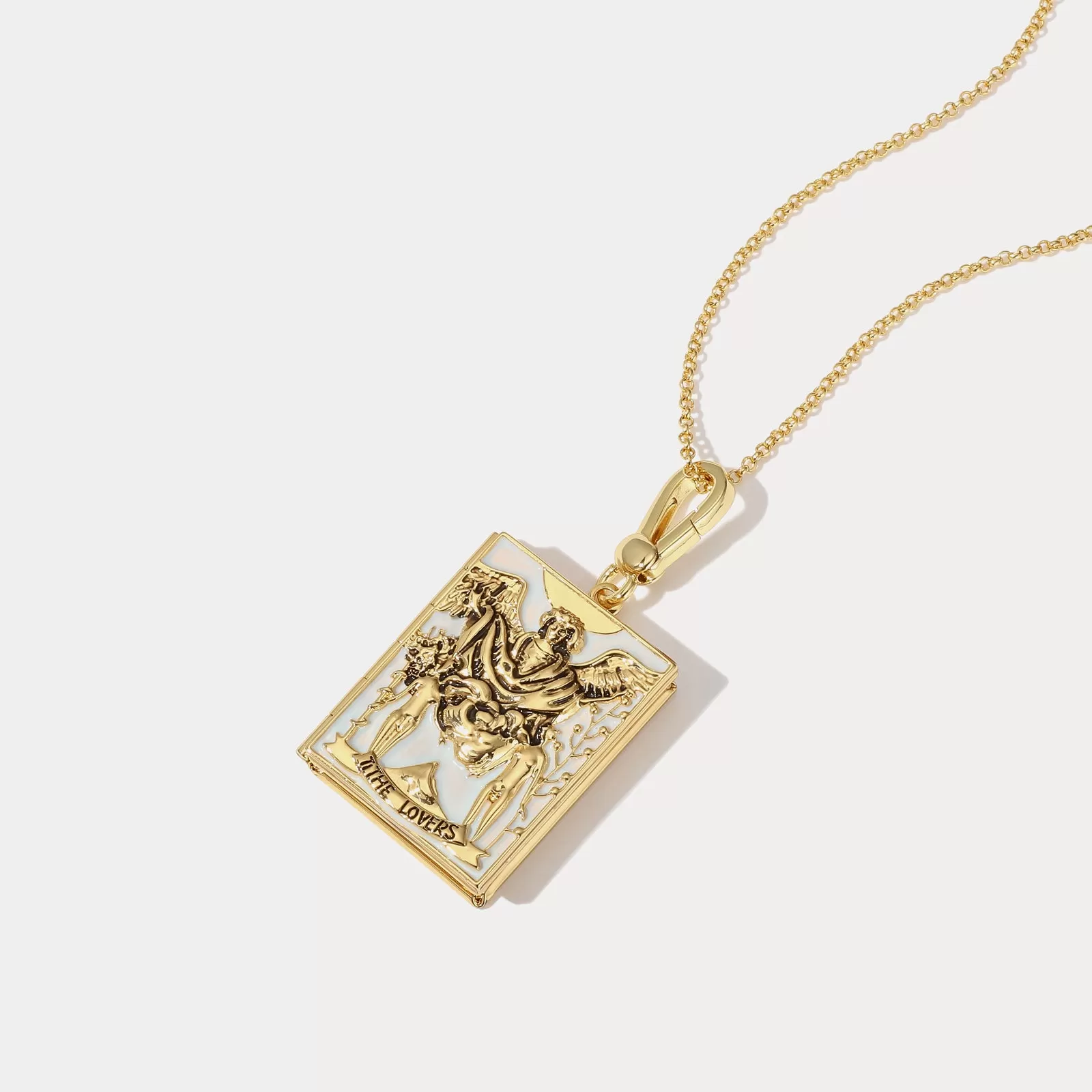 Tarot Locket Necklace-The Lovers