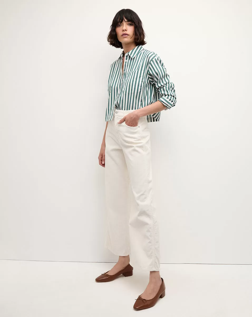 Taylor Cropped Corduroy Wide-Leg Pant