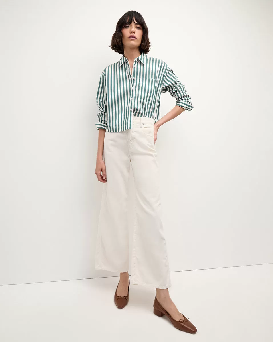 Taylor Cropped Corduroy Wide-Leg Pant