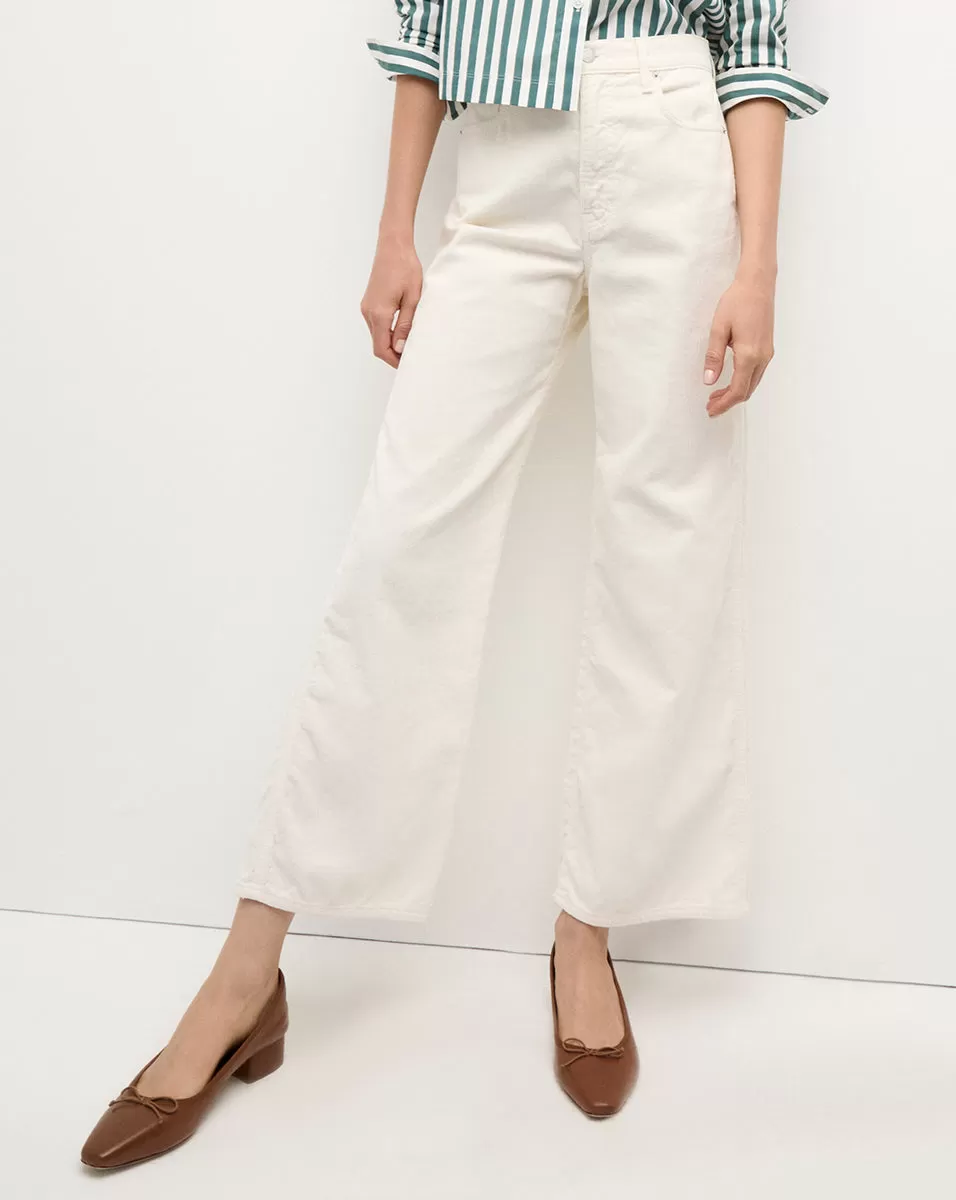 Taylor Cropped Corduroy Wide-Leg Pant