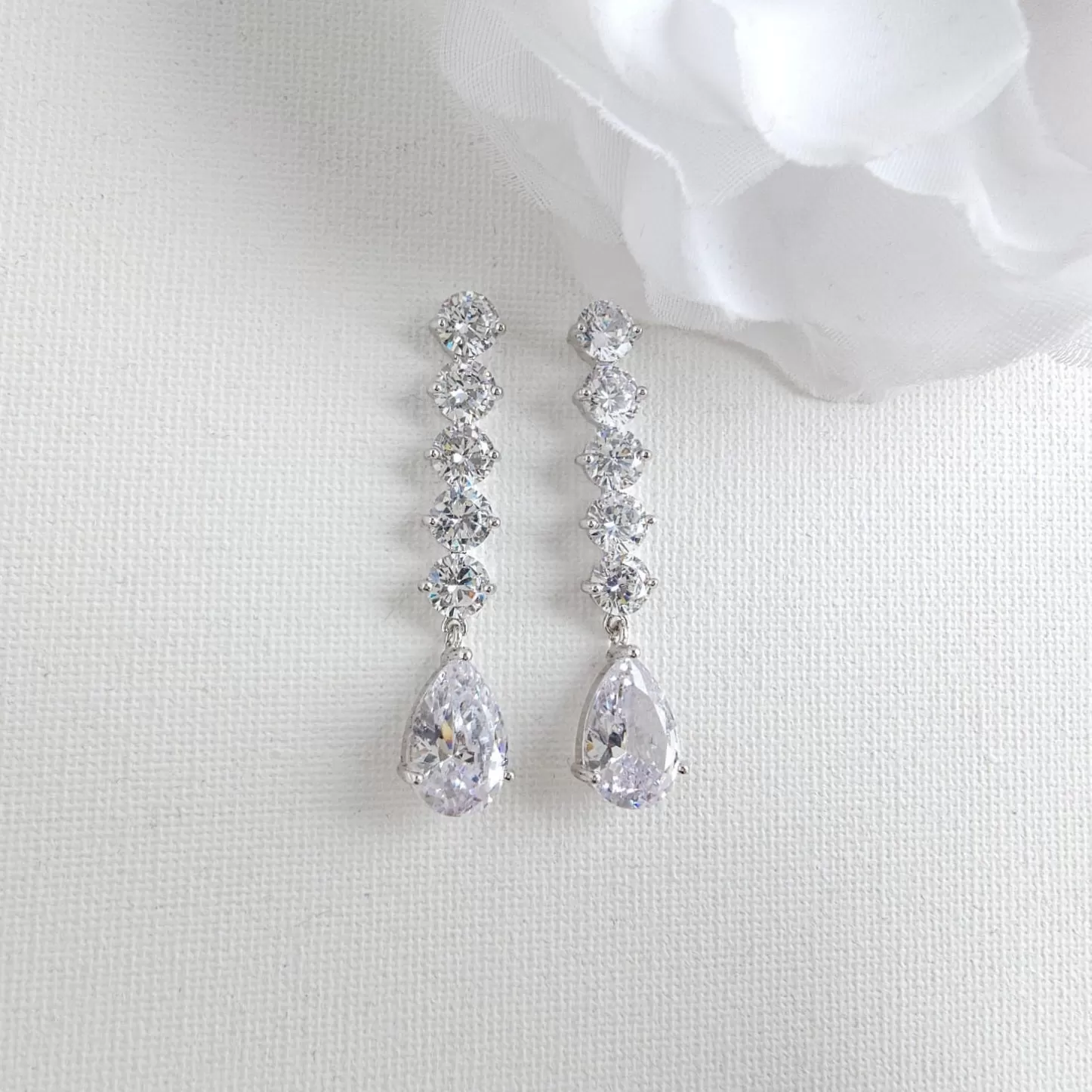 Teardrop Bridal Earrings for Brides and Women-Indya