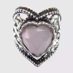 Timeless Romance: Vintage-Inspired Sterling Silver Rose Quartz Ring