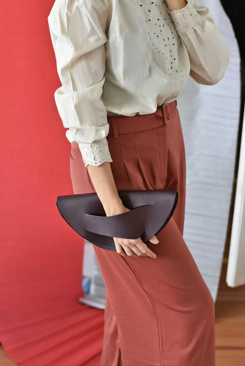 Triangular Slashed Clutch - Size   Colour Options