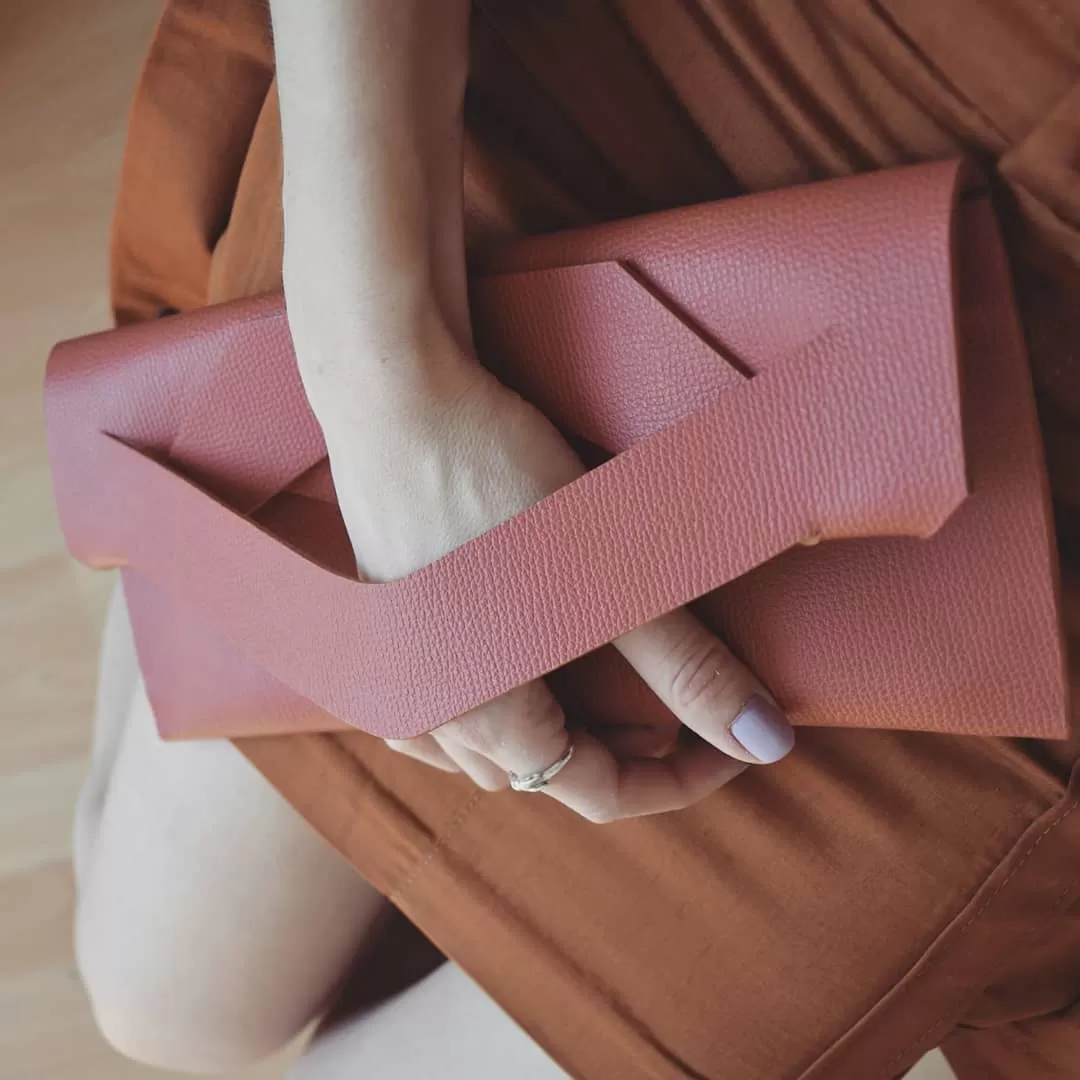 Triangular Slashed Clutch - Size   Colour Options