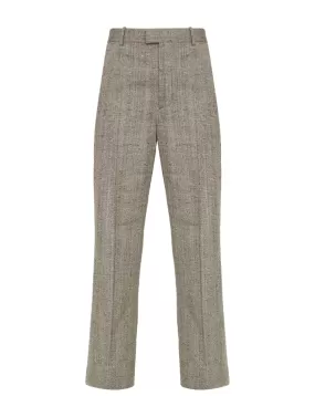 TROUSERS KNOTTED MELANGE VISCOSE SILK