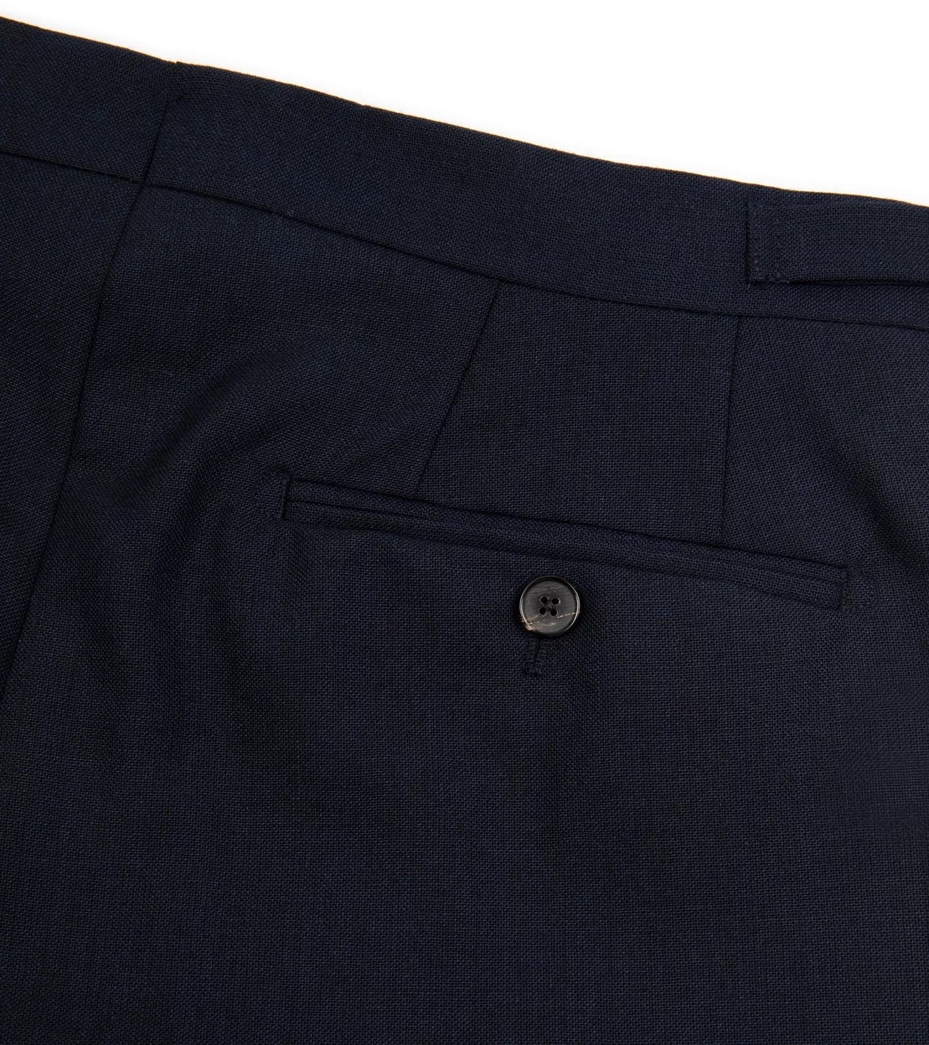 Trunk Wigmore Wool Fresco Suit Trousers: Navy