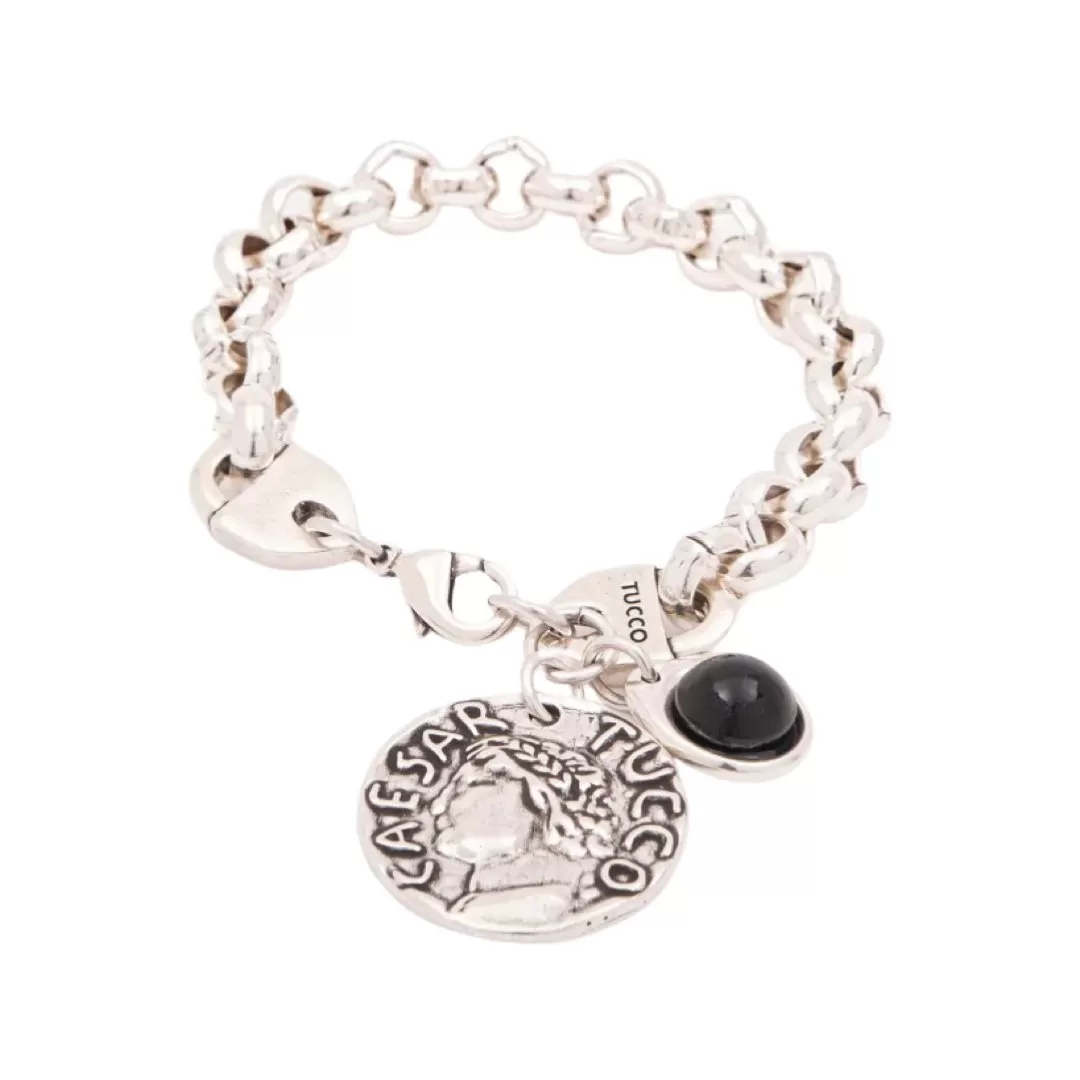 TUCCO SAN LORENZO BRACELET WITH BLACK CRYSTAL