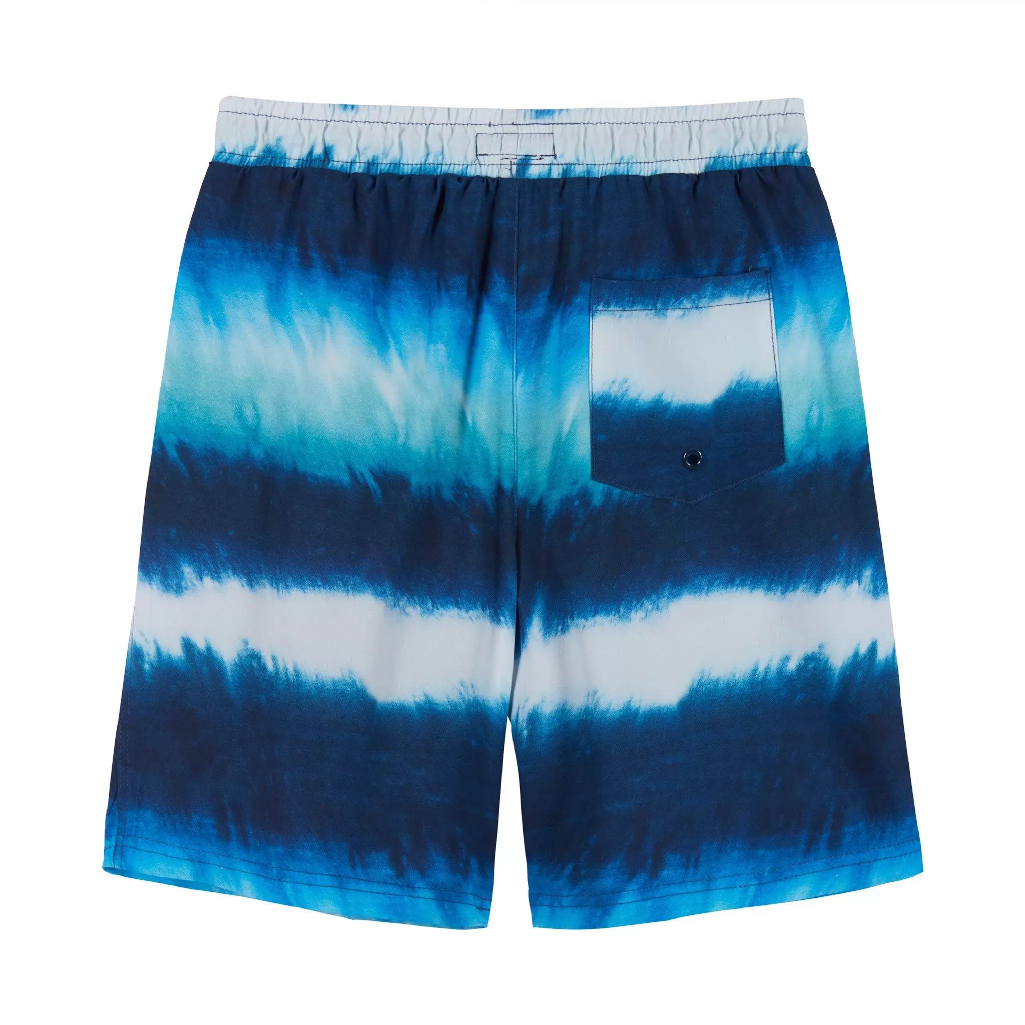 UPF 50  Boys Comfort Lined Blue Tie Dye Board Short (Size 4-7) | Blue