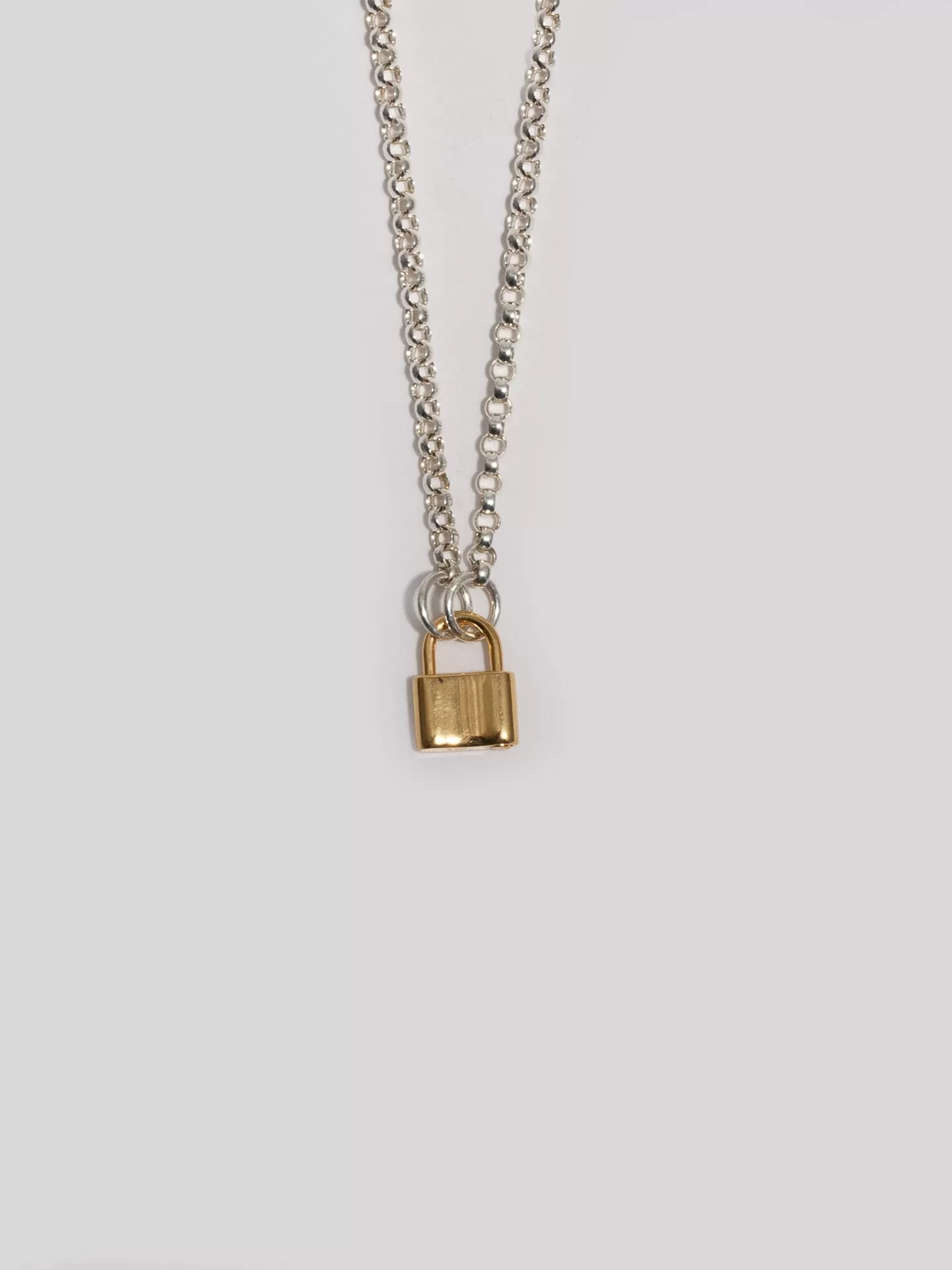 Vermeil Mini Clip-On Padlock Pendant