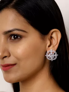 Vidya Earring Stud Tops In Silver