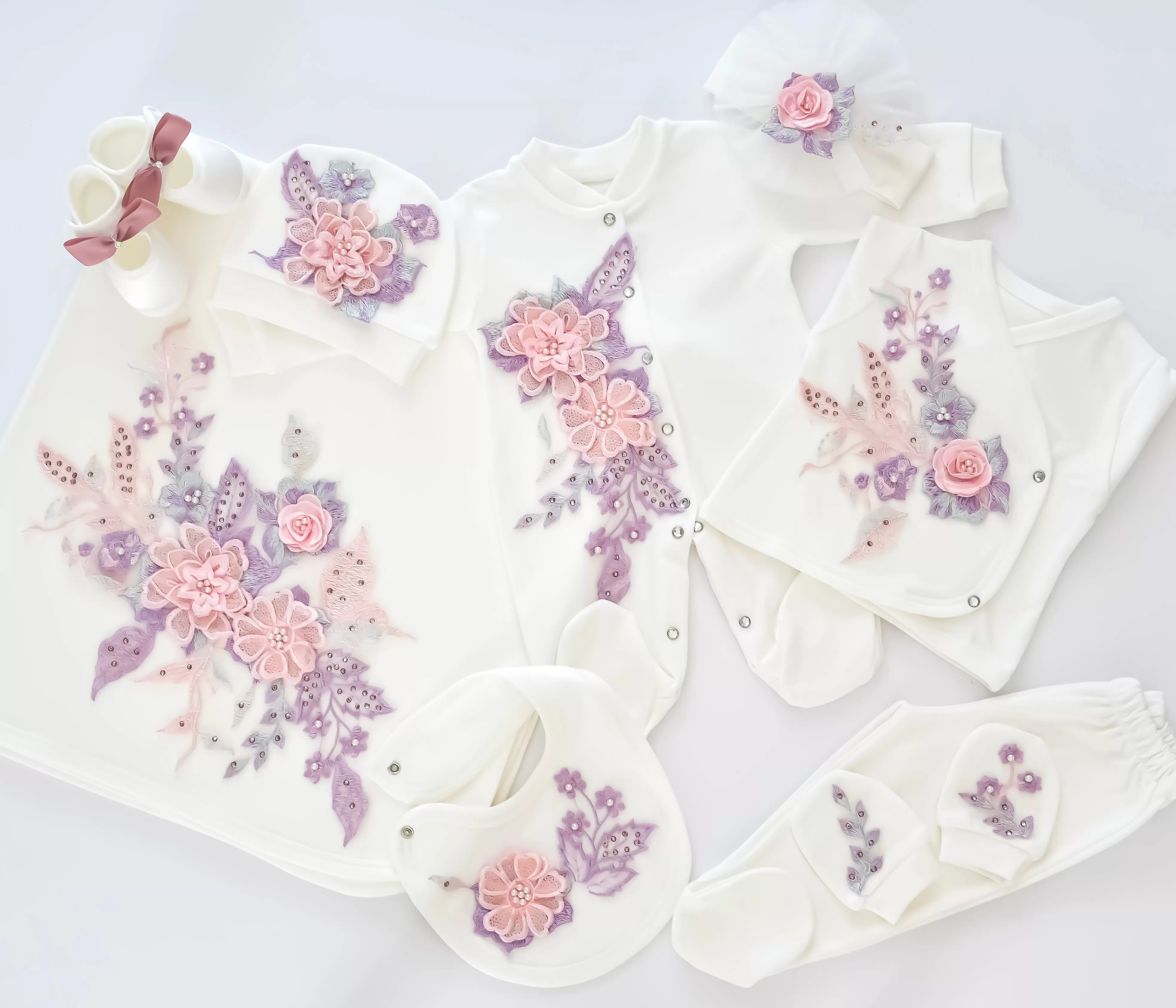 Welcome Home Newborn Baby Girl Lace Set