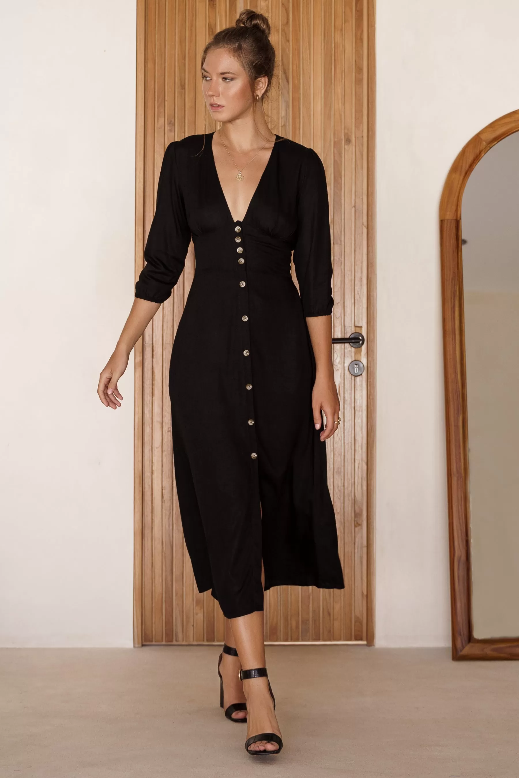 Whisper Light Button up Midi Dress