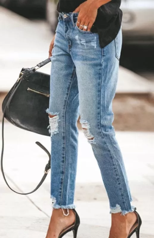 Women Ripped Jeans Pants