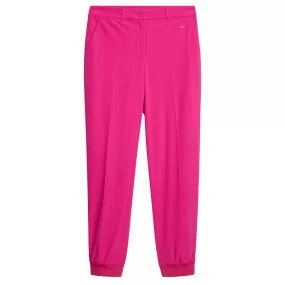 Womens Elena Double Weave Stretch Jogger Trousers Fuchsia Purple - SS24