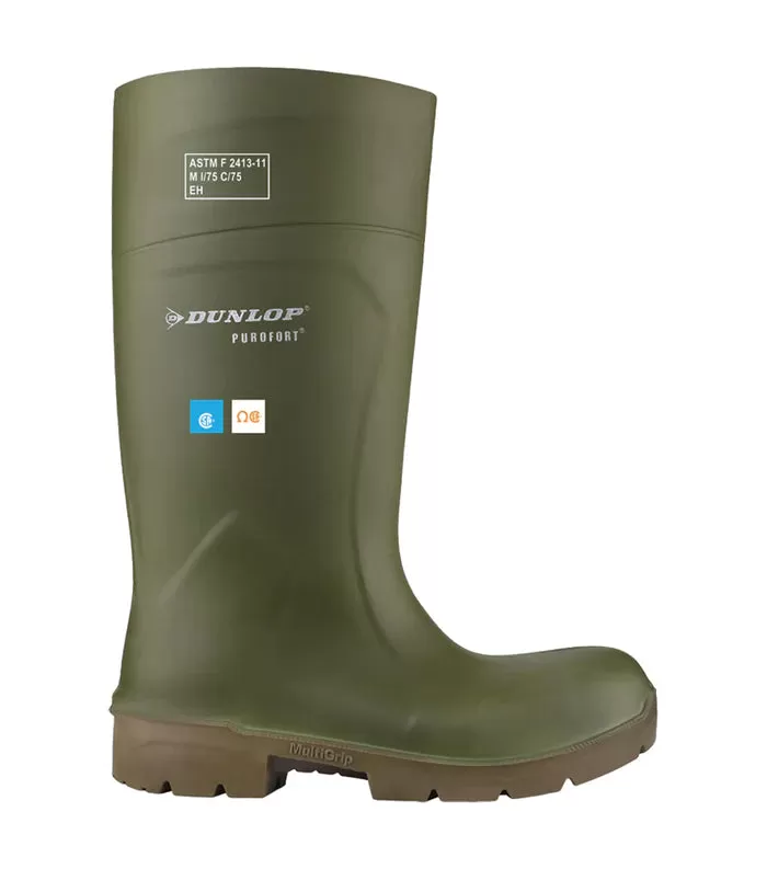 Work Boots - Dunlop 14.5 Purofort Foodpro Safety Insulated Agrifood PU Work Boots, Various Colours