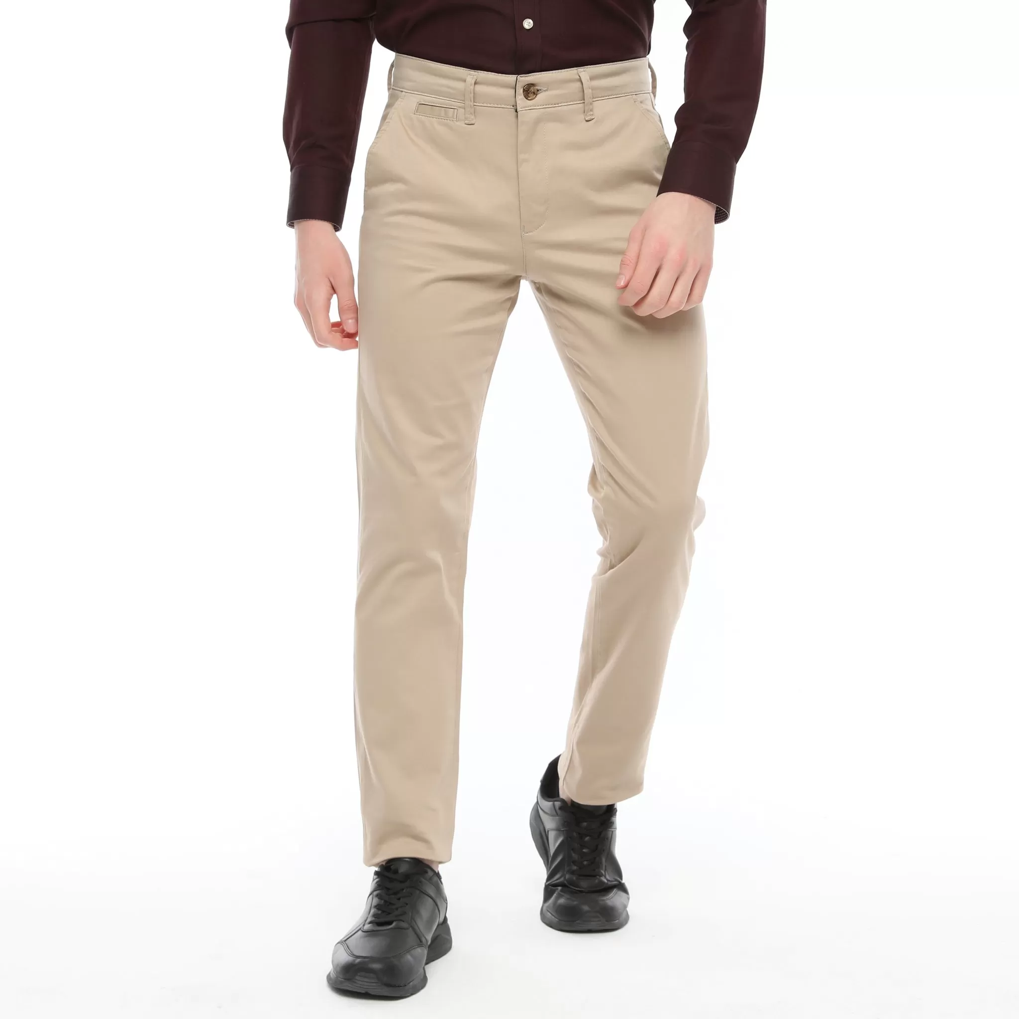 Xact Mens Classic Soft Twill Stretch Chino Trouser