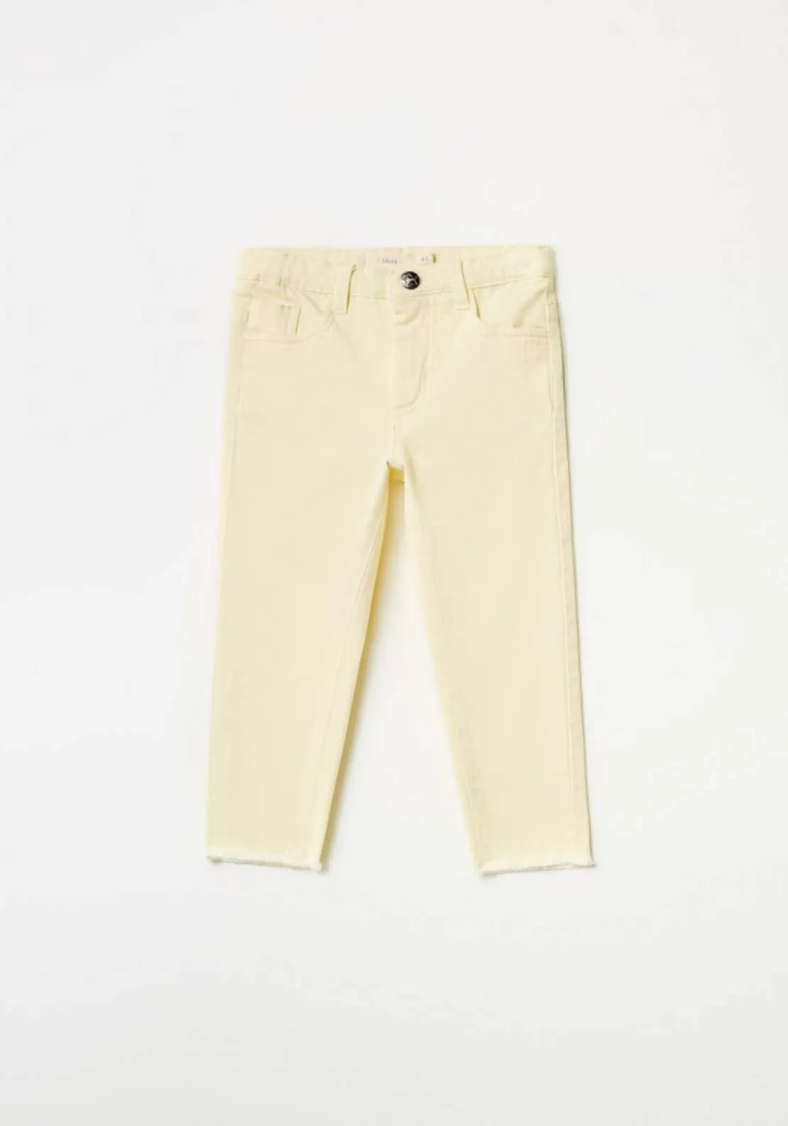 Yellow Plain Twill Jeans - Yellow