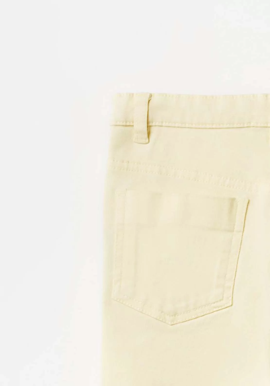 Yellow Plain Twill Jeans - Yellow