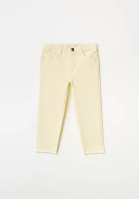 Yellow Plain Twill Jeans - Yellow